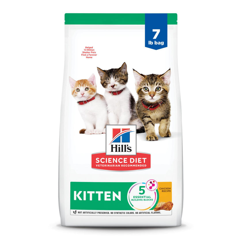 Hill's Science Diet Kitten Dry Cat Food, Chicken Recipe, 7 lb Bag 🍁 All In One Marketplace Canada