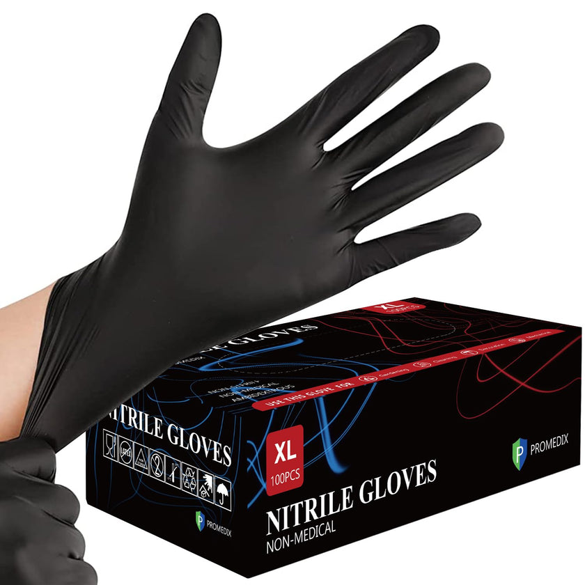 PROMEDIX P Nitrile Gloves, 4mil-100 count, Gloves Disposable Latex Free, Disposable Gloves for Household, Food safe 🍁 All In One Marketplace Canada