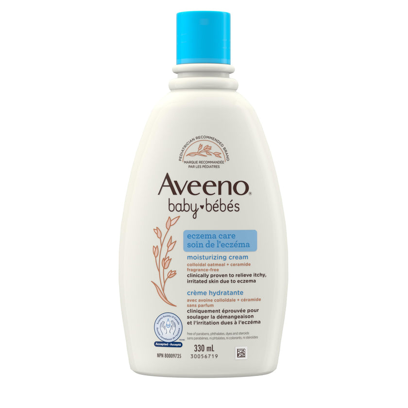 Aveeno Baby Eczema Care Daily Moisturizing Body Cream for Dry, Itchy Skin, Natural Colloidal Oat & Vitamin B5, Hypoallergenic & ph-Balanced, No Added Steroids, Phthalates, Parabens or Fragrance, 330mL 🍁 All In One Marketplace Canada