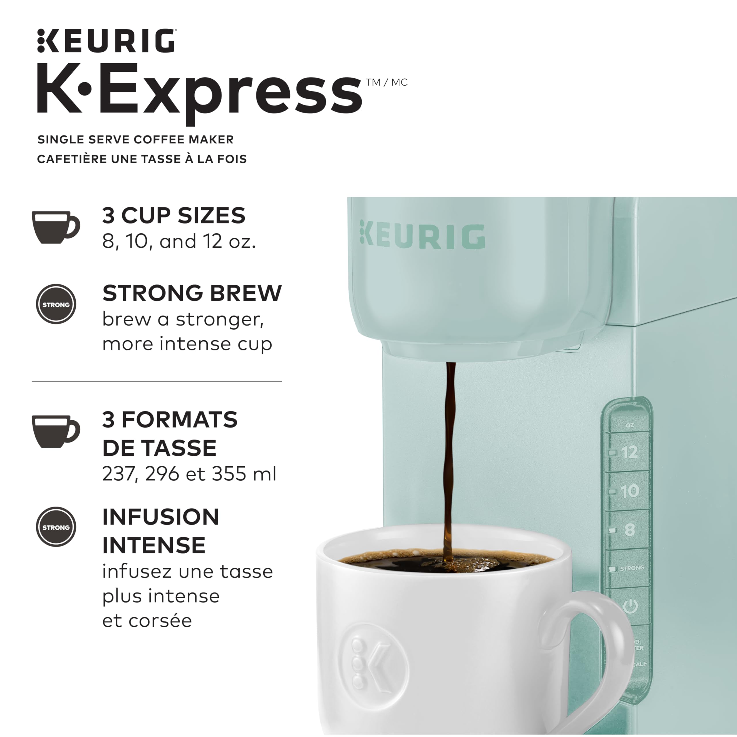 Keurig K-Express Single Serve K-Cup Pod Coffee Maker, Mint, With A Removable Reservoir And Strong Button Function 🍁 All In One Marketplace Canada