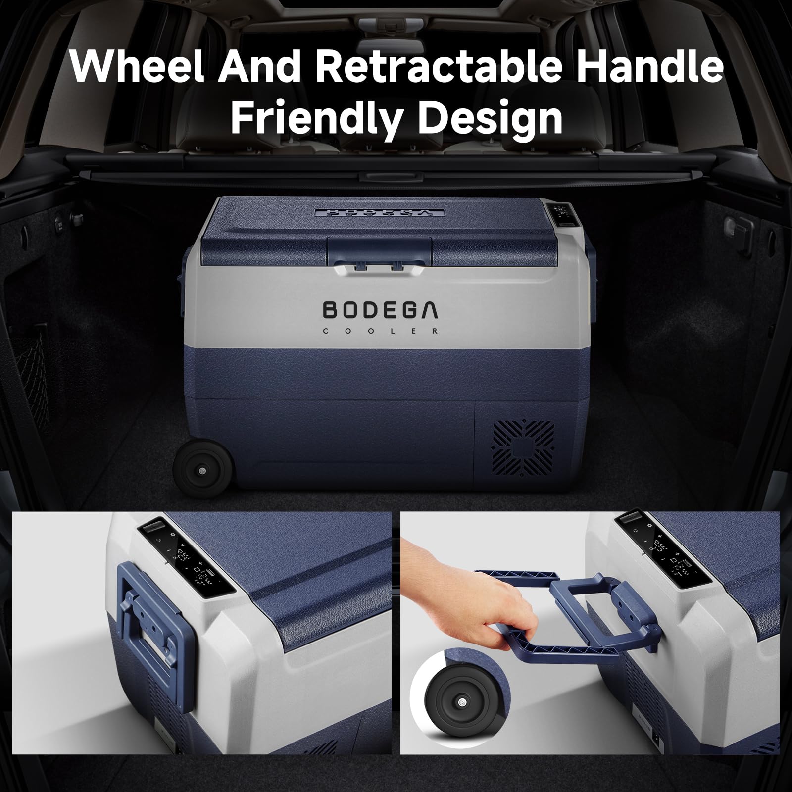 BODEGACOOLER 12 Volt Portable Refrigerator,53 Quart Car Fridge Dual Zone -4℉-68℉,50L Car Freezer APP Control,Electric Compressor Cooler 12/24V DC and 100-240V AC for RV,Camping,Travel,Truck,Vehicles 🍁 All In One Marketplace Canada