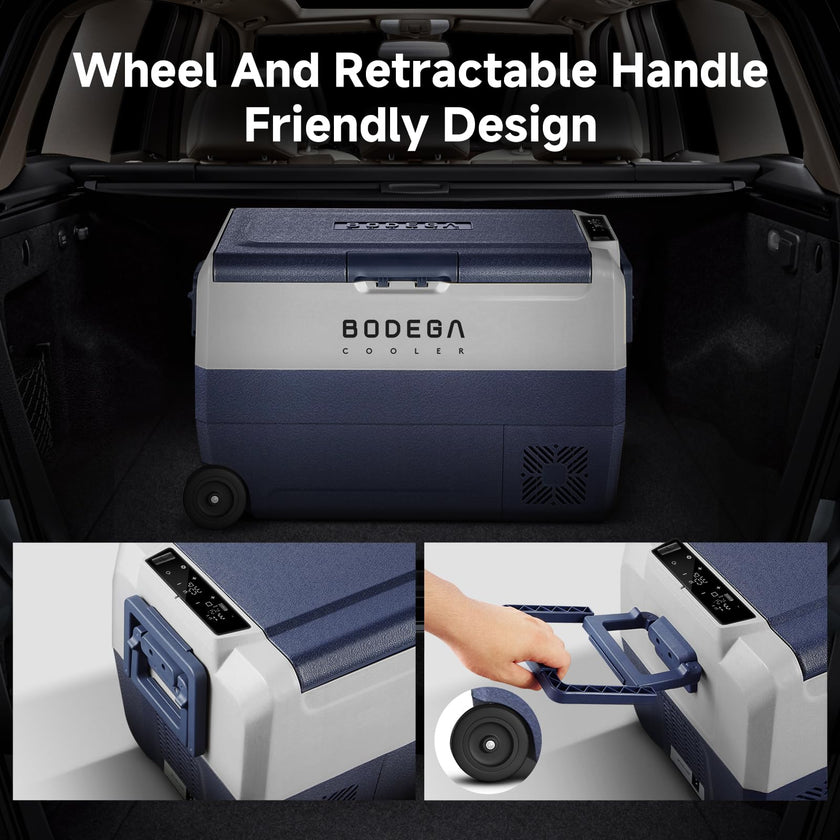 BODEGACOOLER 12 Volt Portable Refrigerator,53 Quart Car Fridge Dual Zone -4℉-68℉,50L Car Freezer APP Control,Electric Compressor Cooler 12/24V DC and 100-240V AC for RV,Camping,Travel,Truck,Vehicles 🍁 All In One Marketplace Canada