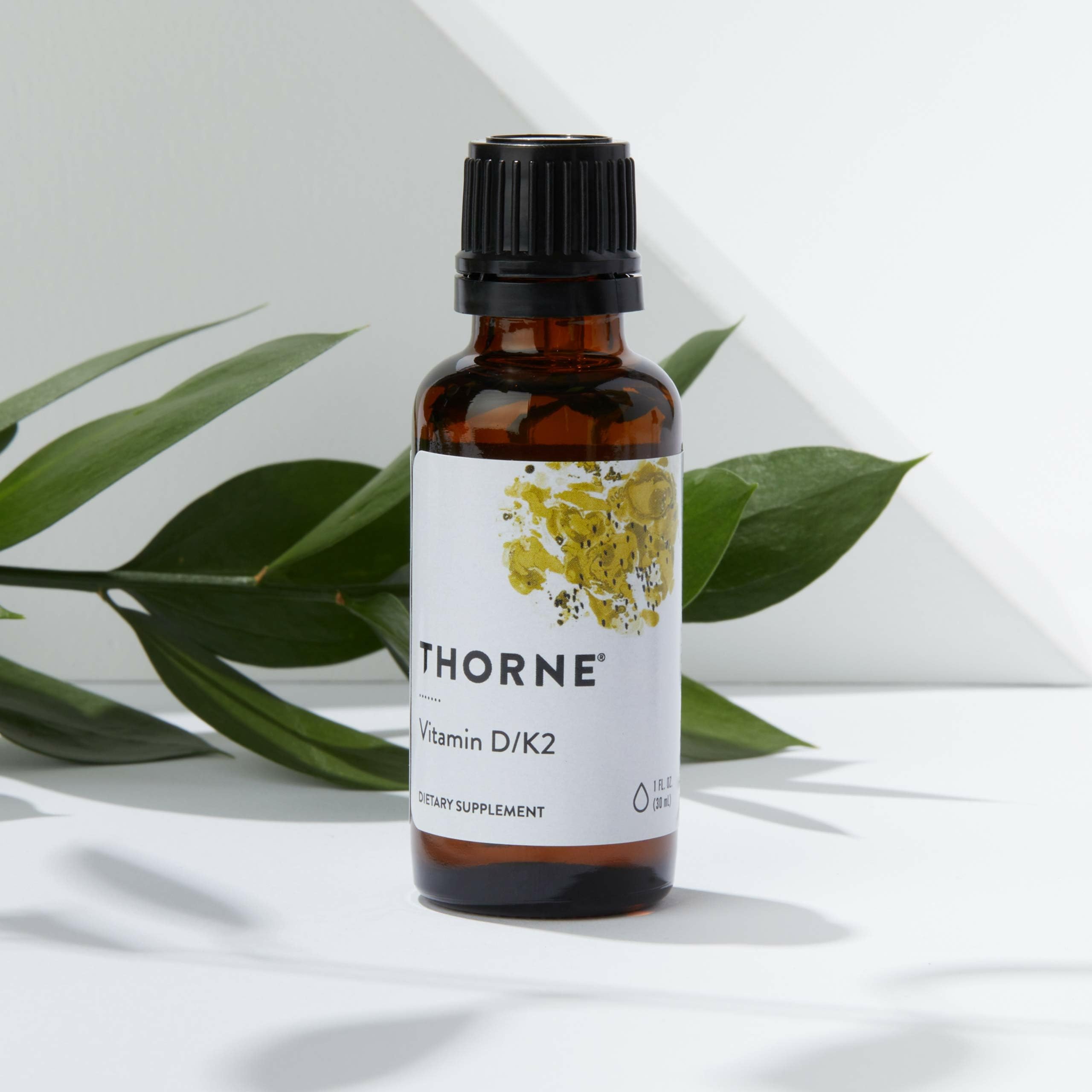 THORNE - Vitamin D/K2 Liquid (Metered Dispenser) - Dietary Supplement with Vitamins D3 and K2 to Support Healthy Bones and Muscles - 1 Fluid Ounce (30 mL) 🍁 All In One Marketplace Canada