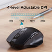 Bluetooth Mouse,[Upgraded] Wireless Mouse Rechargeable,Tri-Mode (BT 5.0/4.0+2.4G Hz),Computer Mouse with Visible Battery Level, 4 Adjustable DPI, Portable PC Mouse for MacBook Chromebook,Black 🍁 All In One Marketplace Canada