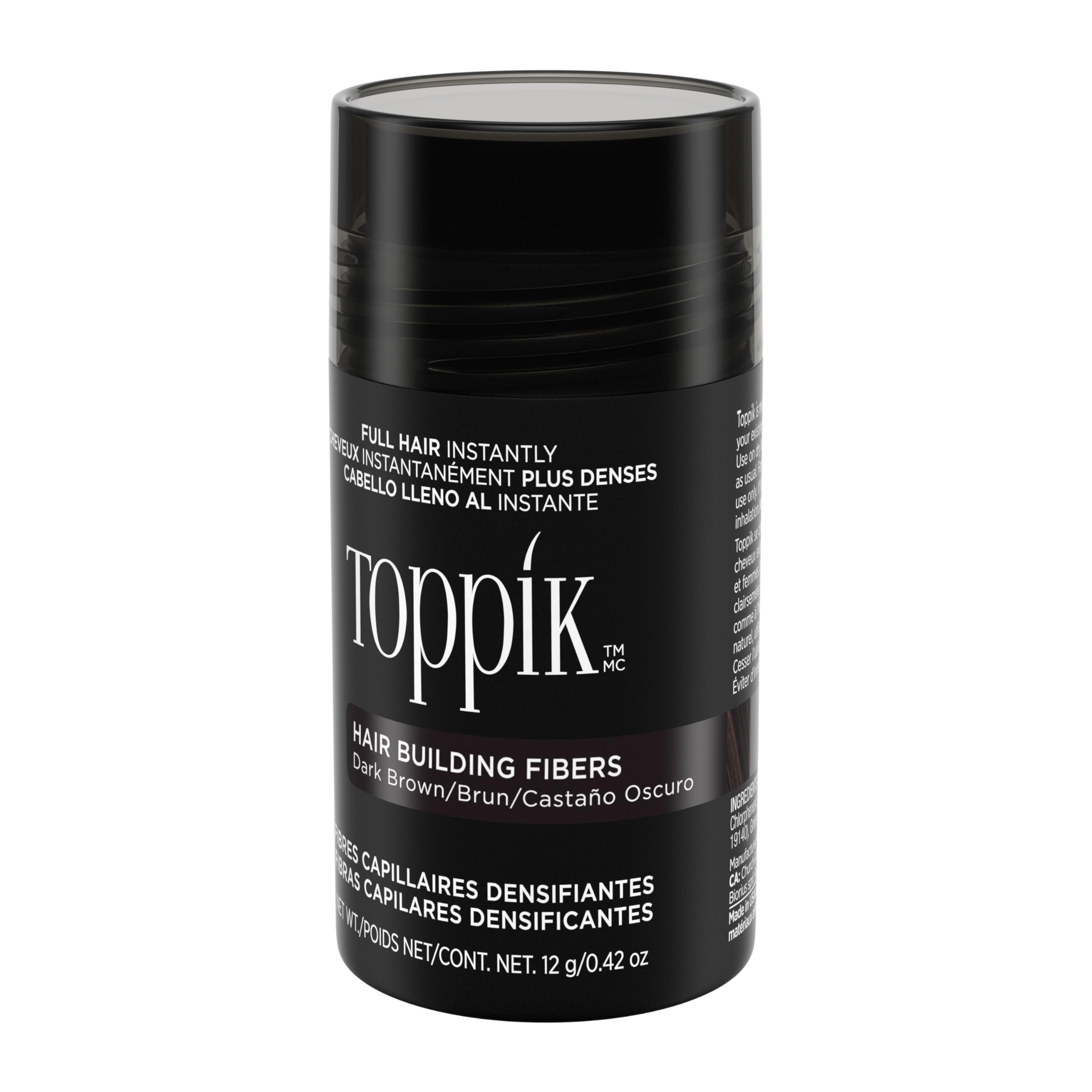 TOPPIK Hair Building Fibers,12 g, Fill In Fine or Thinning Hair, Instantly Thicker Looking, Multiple Shades for Men & Women 🍁 All In One Marketplace Canada