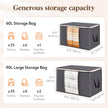 Lifewit 6 Pack Clothes Storage Bags, Foldable Fabric Closet Storage Containers and Organization, Underbed Lidded Storage Bins for Clothing, Blankets with Reinforced Handle, Sturdy Zipper, Clear Window 🍁 All In One Marketplace Canada