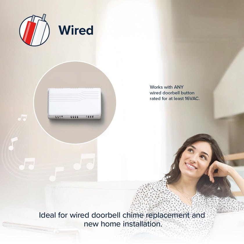 Heath Zenith White Plastic Wired Mechanical Doorbell Chime 🍁 All In One Marketplace Canada