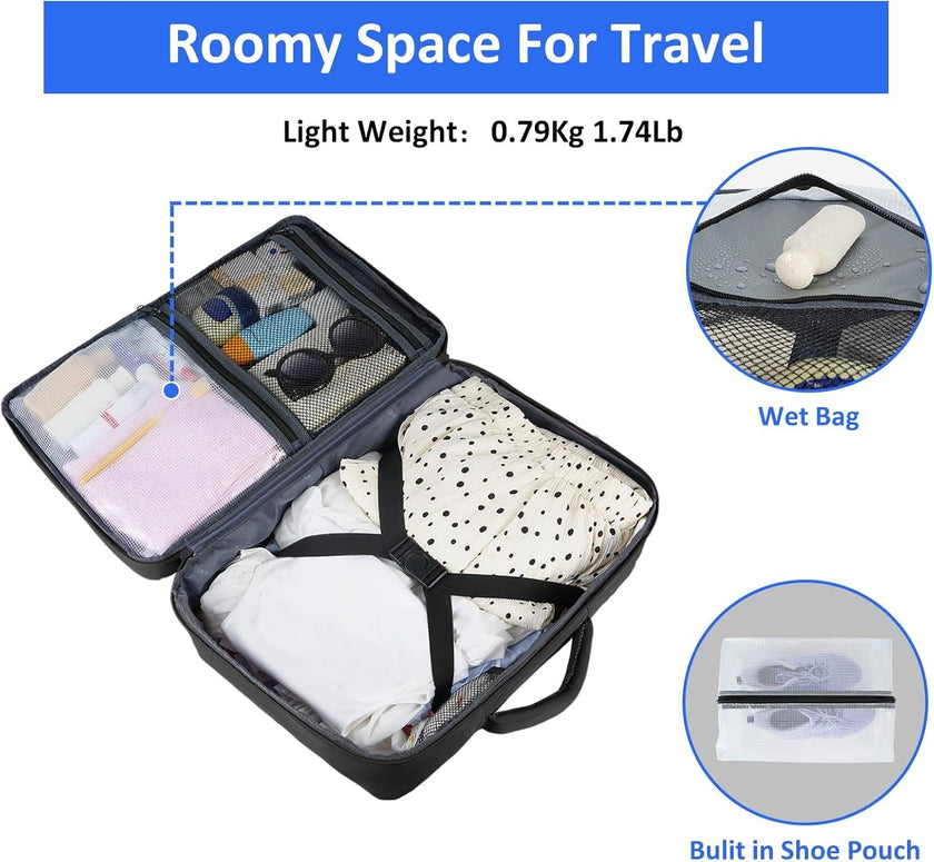 Travel Laptop Backpack, Airplane Approved Travel Backpack Suitcase For Men Women, Lightweight College 35l Luggage Bag 15.6 inch Laptop Backpack Gifts For Casual Business, Black 🍁 All In One Marketplace Canada