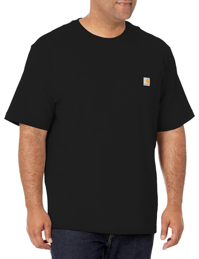 Carhartt Men's K87 Workwear Short Sleeve T-Shirt (Regular and Big & Tall Sizes), Black, 3XL (Reg) 🍁 All In One Marketplace Canada