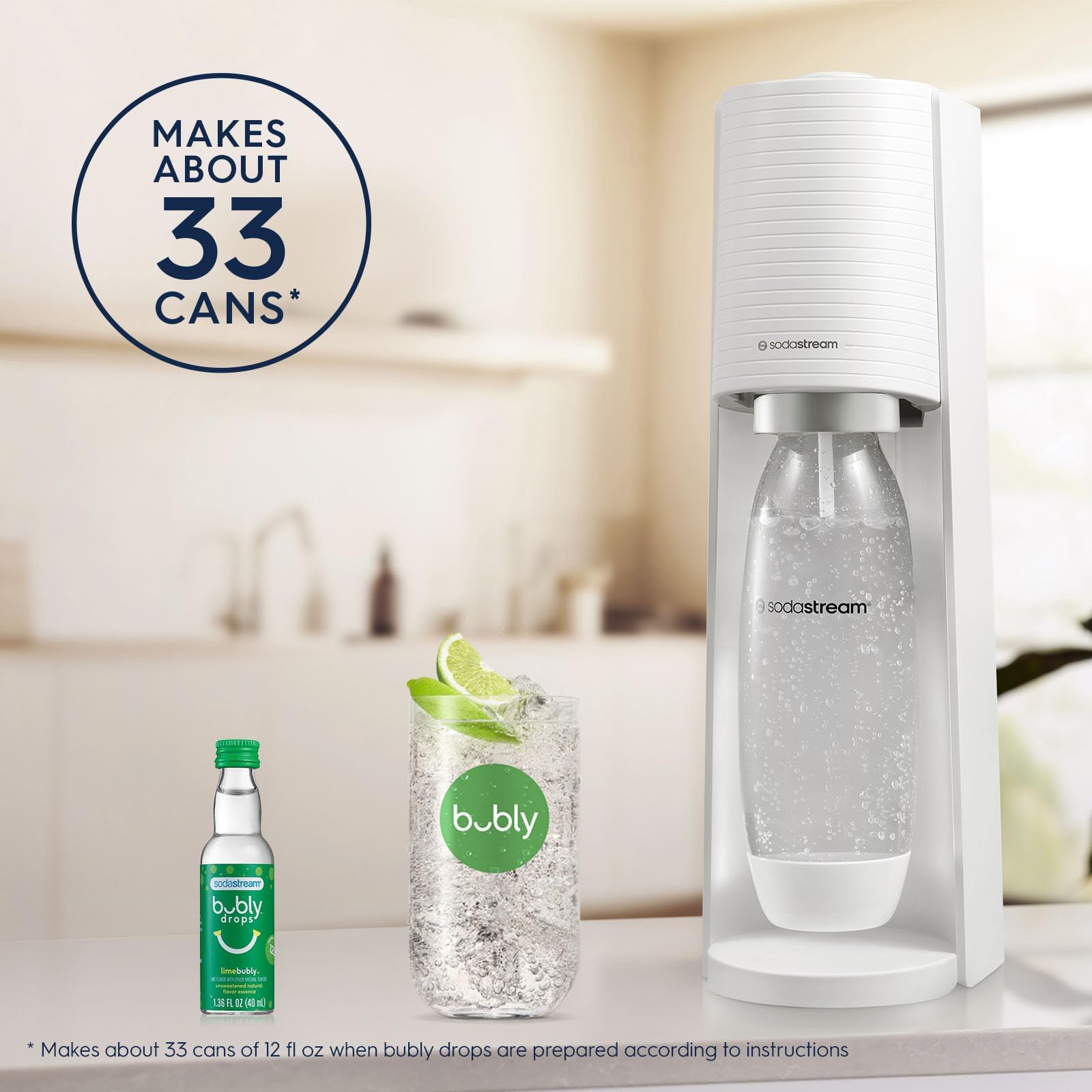 SodaStream Terra Sparkling Water Maker Bundle (White), with CO2, DWS Bottle, and Bubly Drops Flavors 🍁 All In One Marketplace Canada