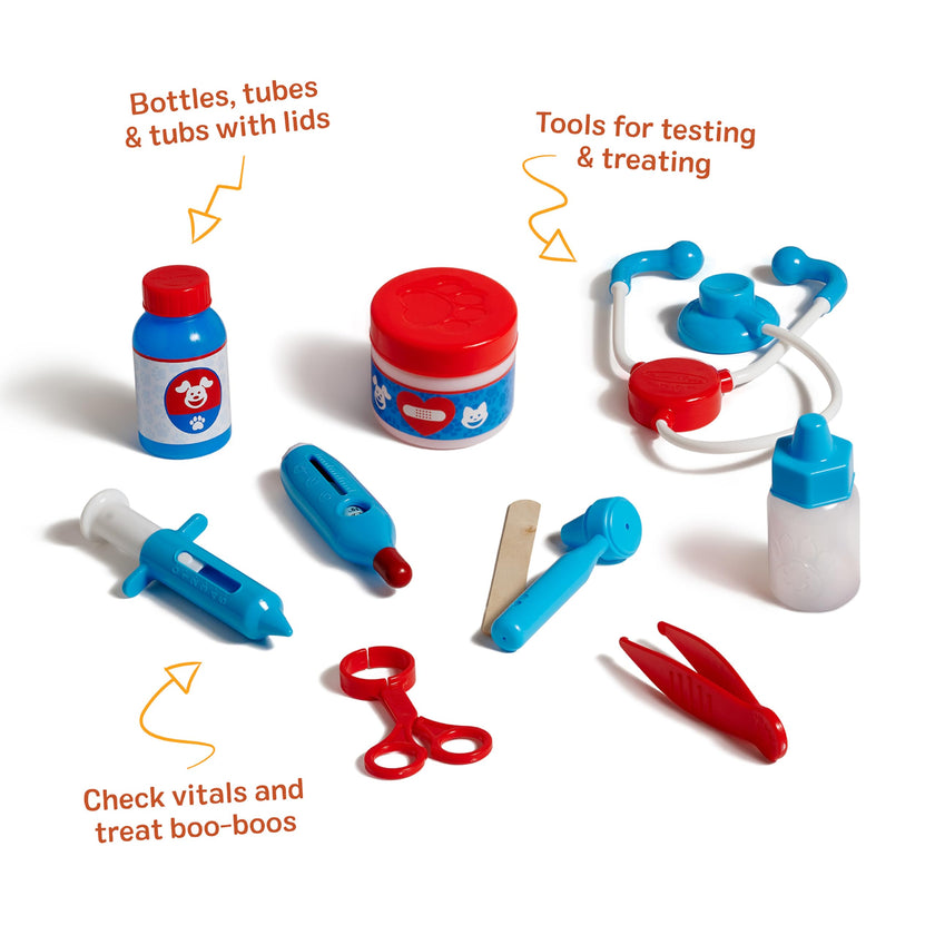Melissa & Doug Examine and Treat Pet Vet Play Set, 24-Piece Animal Doctor Playset with Dog & Cat Plushies, Pet Doctor Kit & Accessories, Preschool Toys for Girls & Boys Ages 3+ 🍁 All In One Marketplace Canada