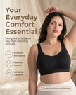 SHAPERMINT Wireless Bras for Women - Full Support Seamless Bralette, Compression Sports Bra, Plus Size Minimizer Bras, Padded Wirefree Bra for Women Black 🍁 All In One Marketplace Canada