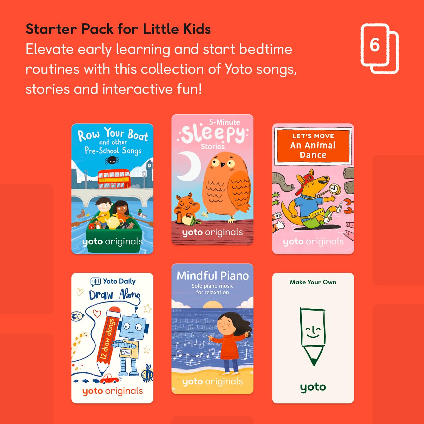 Yoto Mini (2024 Edition) + Starter Pack for Little Kids Bundle – Screen-Free Bluetooth Audio Player, All-in-1 Travel Device for Stories Music Podcasts Radio, Use as Speaker or with Headphones 🍁 All In One Marketplace Canada