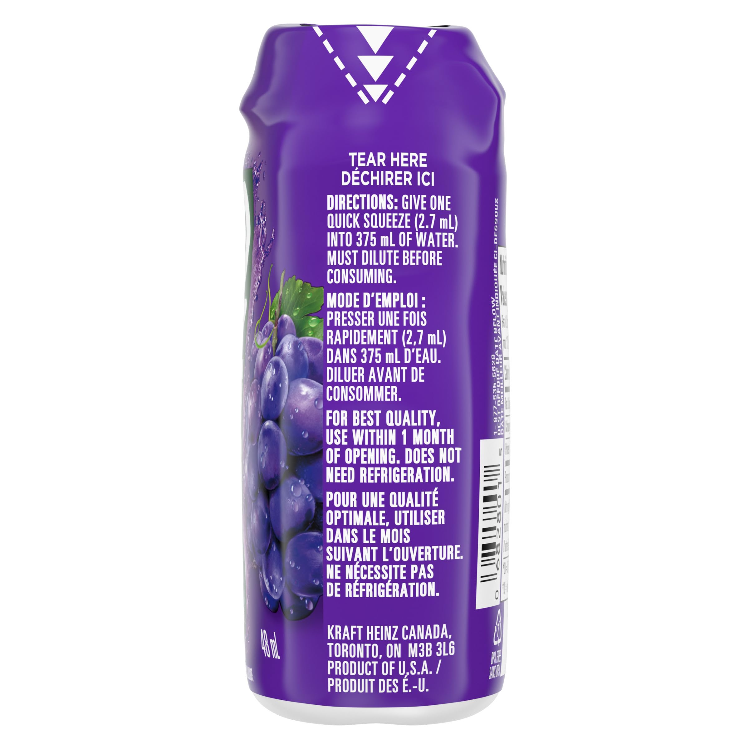 Tang Grape Liquid Drink Mix, 48 mL Bottle (Pack of 12) 🍁 All In One Marketplace Canada