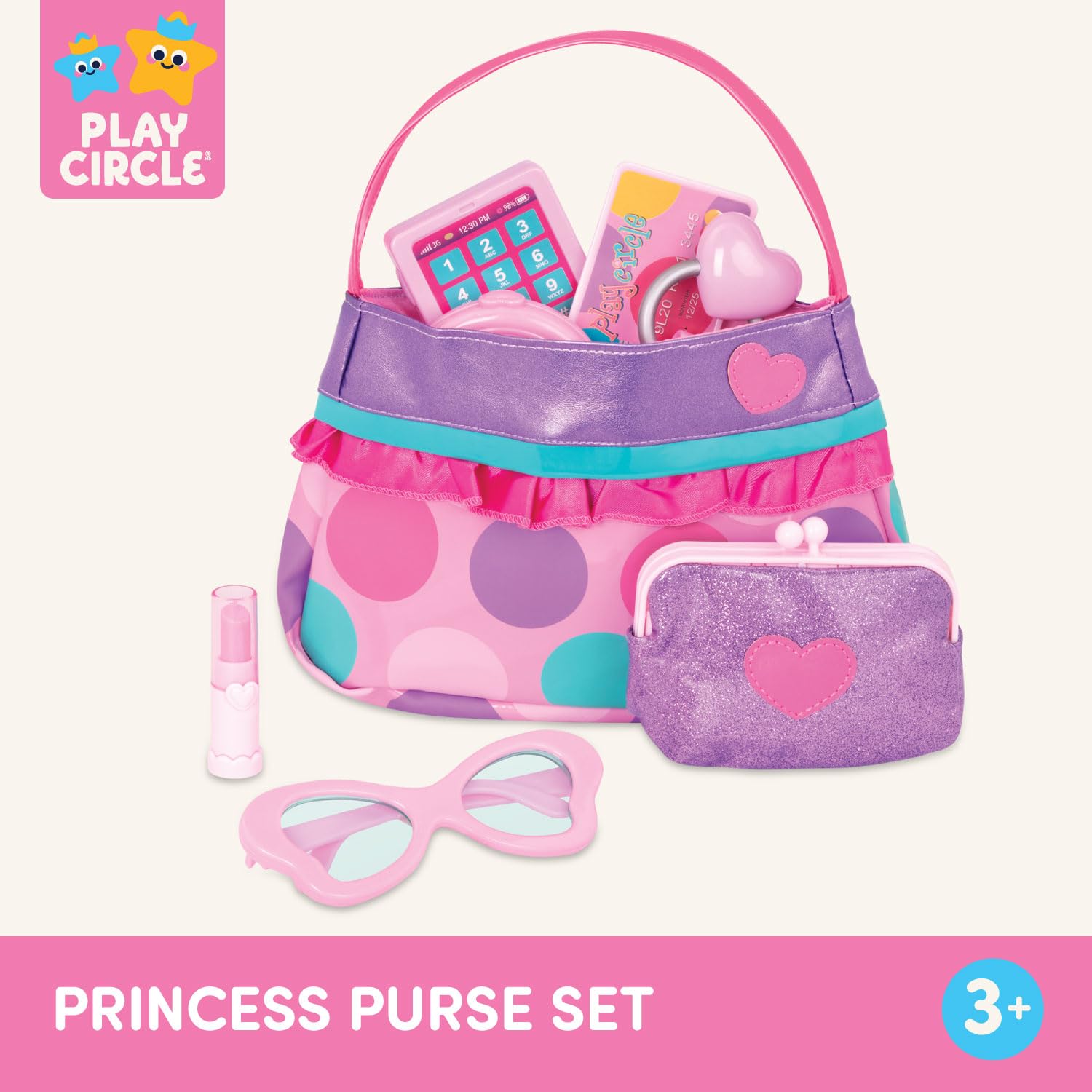 Battat Toy Purse, Play Circle Princess Purse Set, Dress-Up Play, Playset 🍁 All In One Marketplace Canada