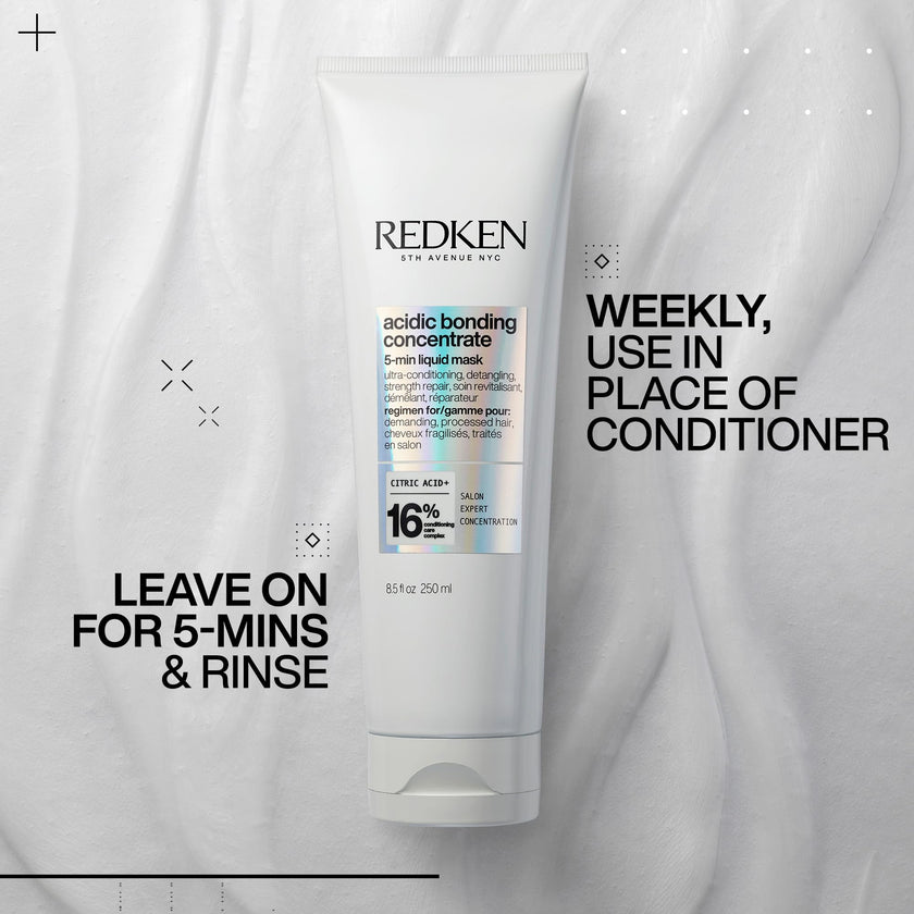 Redken Acidic Bonding Concentrate 5-Min Liquid Mask, Fast-Acting Hair Mask For Hair Damage, Hair Bonding Treatment For Deep Repair And Hydration, 250ml 🍁 All In One Marketplace Canada