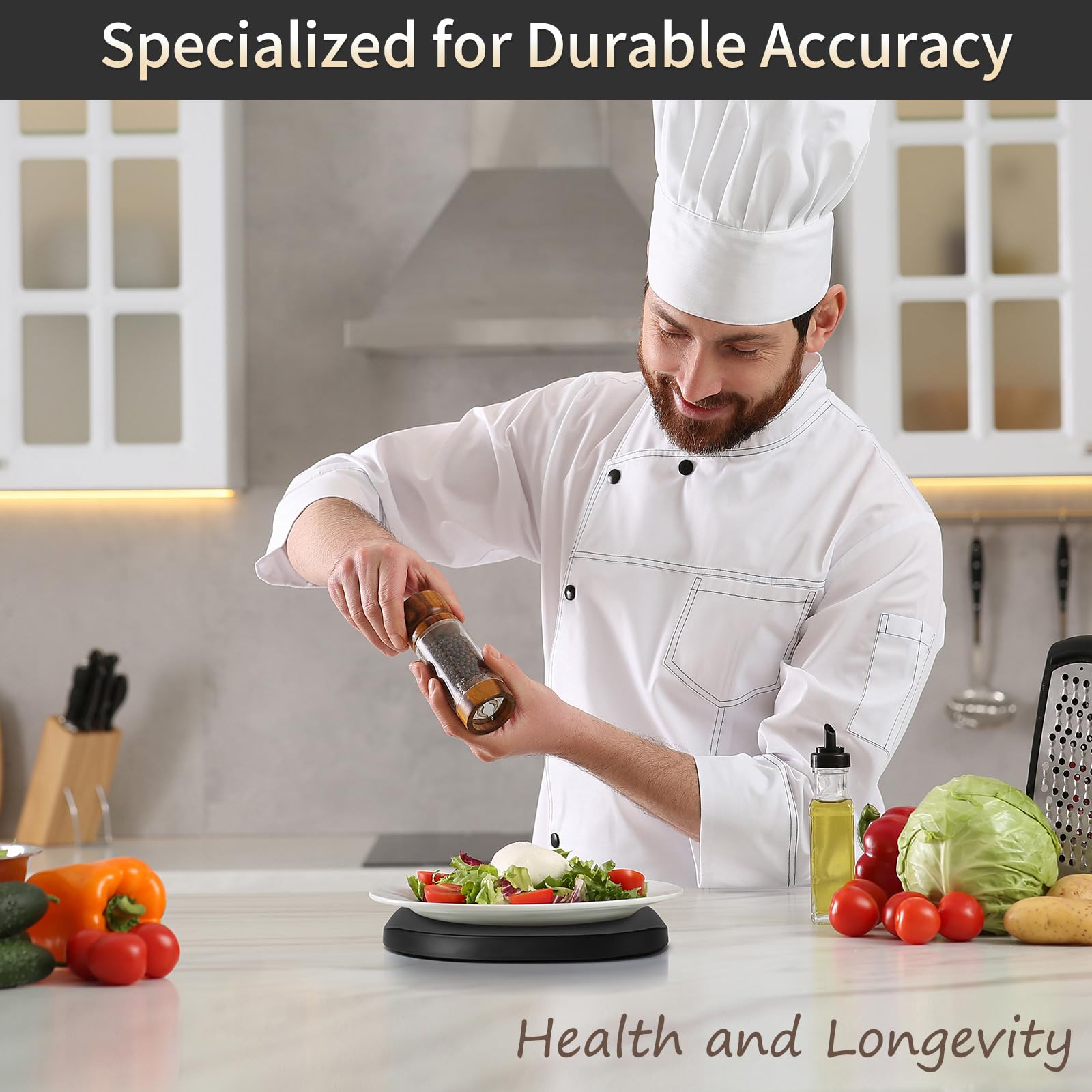 Vitafit 33lb Food Scale, High Accuracy 0.1oz by Our Professional Scale Factory Since 2001, Food Scale Digital Kitchen for Cooking Baking Coffee, LED Display, 3xAAA Battery, Black 🍁 All In One Marketplace Canada