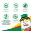 Jamieson Iron 28 mg, with Folic Acid, Vitamin B2, Vitamin B12, and Vitamin C, Helps Prevents Iron Deficiency, Provides Superior Absorption, and Gentle on the Stomach. Non-GMO, Gluten-Free, 150 Vegetarian Capsules 🍁 All In One Marketplace Canada