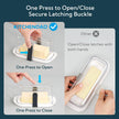 Large One-Handed Butter Dish with Lid for 1 lb Canadian Butter, Airtight Butter Keeper with Lid Fit a Full Pound Block of Butter,Locking Butter Container for Countertop,Cat/Dog Proof(White) 🍁 All In One Marketplace Canada