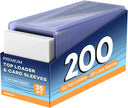 ZENOWICK 200 Packs Card Sleeves Hard, Top Loaders for Cards 3
