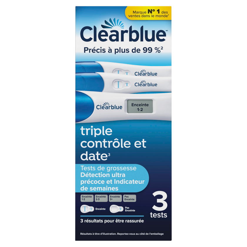 Clearblue Pregnancy Test Triple Check & Date Combo Pack, 3 Tests (1 Digital, 2 Visual) 🍁 All In One Marketplace Canada