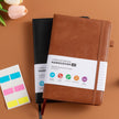 2 Pack Journal Notebook, Hardcover A5 Diary Journal for Women/Men Work, Leather Notebooks for School Supplies, 100GSM Lined Paper, No Bleed, Inner Pocket, Brown Black 🍁 All In One Marketplace Canada