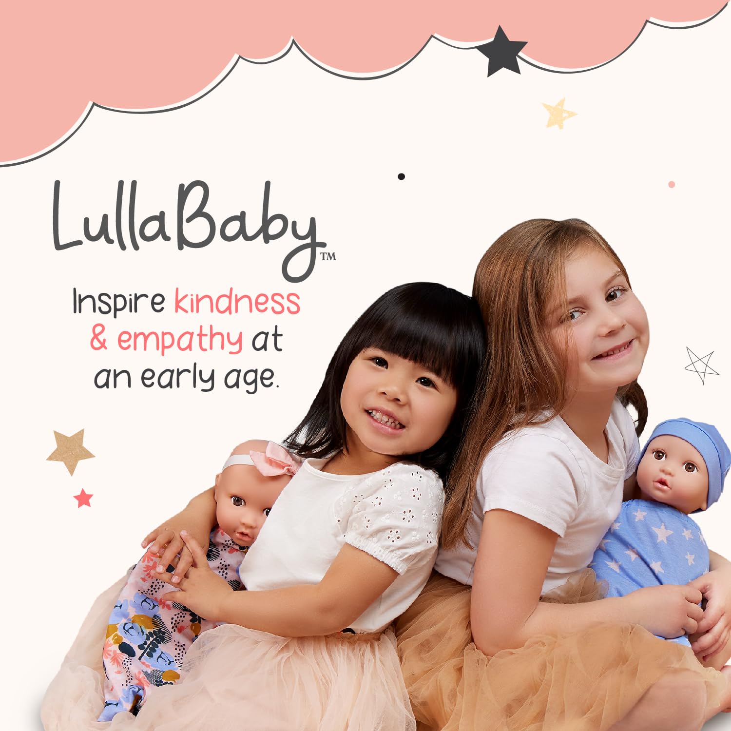 LullaBaby Bath Baby Dolls, Washable Water Play Set with Pink Basket 🍁 All In One Marketplace Canada