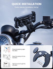 Lamicall Motorcycle Phone Mount Holder - [Dual Vibration Dampener] Anti Shake Motorcycle Phone Mount with Upgraded Handlebar Clamp, Bike Phone Mount for iPhone 14 15 Pro Max 16 17 Pro, 4.7-6.7