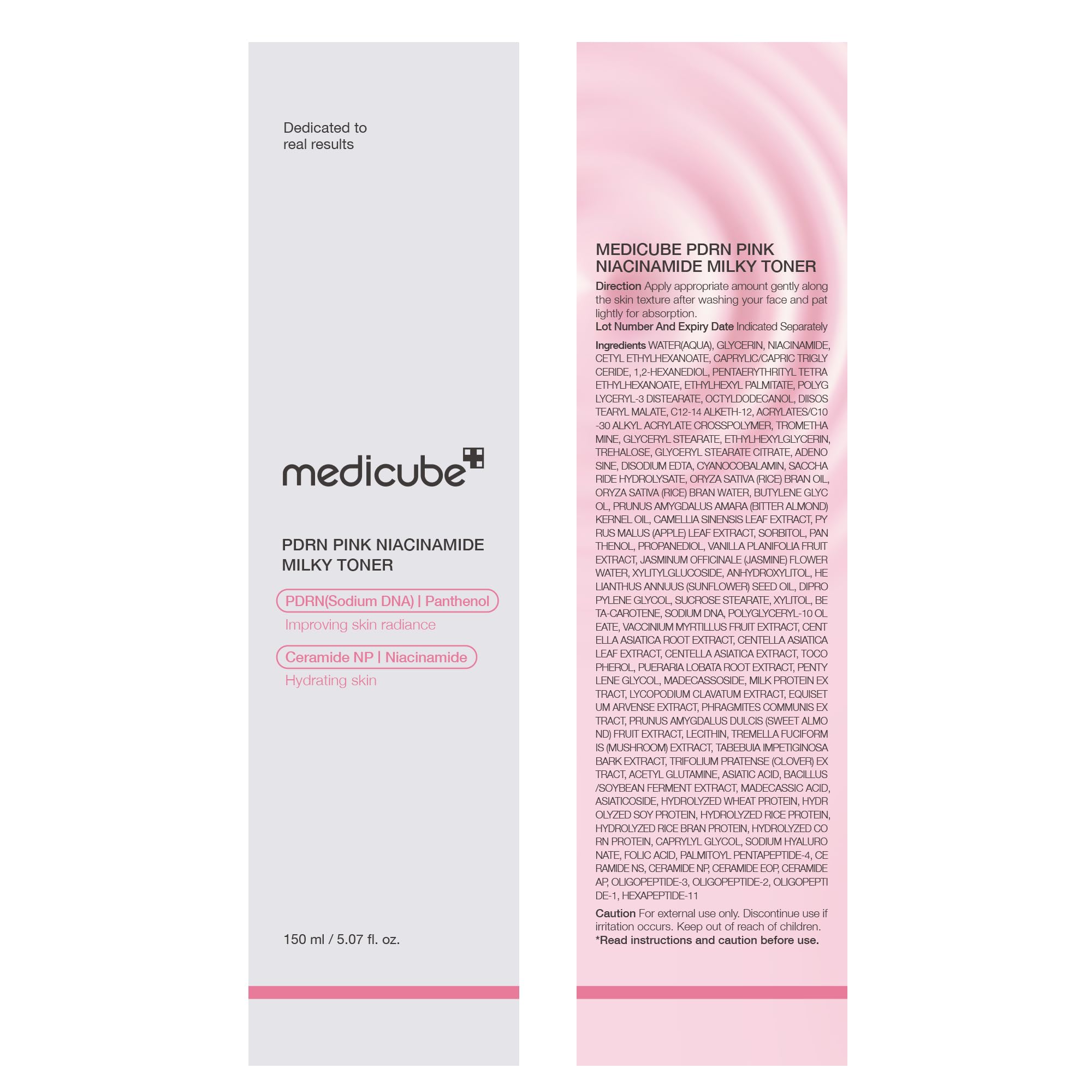 medicube PDRN Pink Niacinamide Milky Toner for Hydrating, Moisturizing, Soothing, Ceramide, Peptide, Glass Glow Skin, Korean Skincare | 150ml 5.07 fl. Oz. 🍁 All In One Marketplace Canada