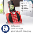 VTech DECT 6.0 Single Handset Cordless Phone with CID, Backlit Keypad and Screen, Full Duplex Handset Speakerphone, and Call Block Red 🍁 All In One Marketplace Canada