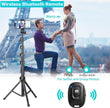 YOTOCversion 1.7 Meter/67 inch Phone Tripod Stand & Bluetooth Selfie Stick Tripod, Cellphone Tripod with Bluetooth Remote, Compatible with iPhone 16/15/14/13/12/12 pro/11/11pro/8 🍁 All In One Marketplace Canada