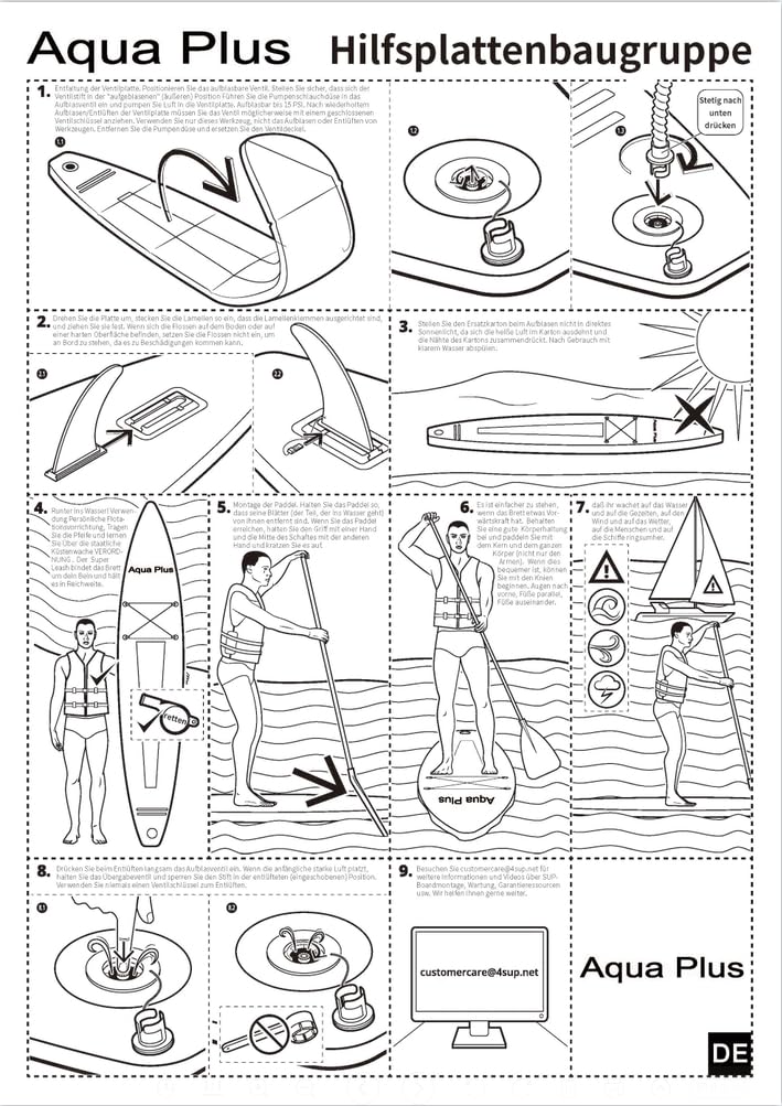 Aqua Plus 6inches Thick Inflatable SUP for All Skill Levels Stand Up Paddle Board,Paddle,Pump,ISUP Travel Backpack, Leash,Shoulder Strap,Youth,Adult Inflatable Paddle Board 🍁 All In One Marketplace Canada