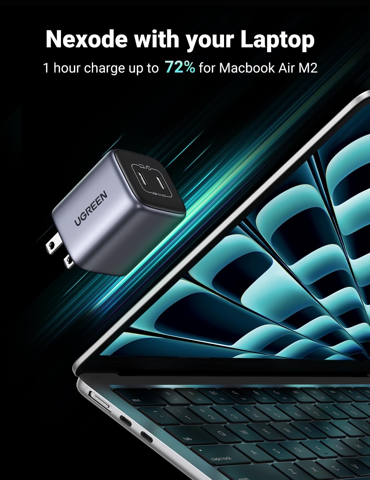 UGREEN Nexode 45W USB C Charger Block, GaN PPS Dual Port USB C Fast Charger Super Fast Charge 2.0 Wall Plug Compatible with Galaxy S26 S25 S24 Ultra S23 A54, iPhone 17 16 Pro Max, iPad, Pixel 10 9 8 🍁 All In One Marketplace Canada