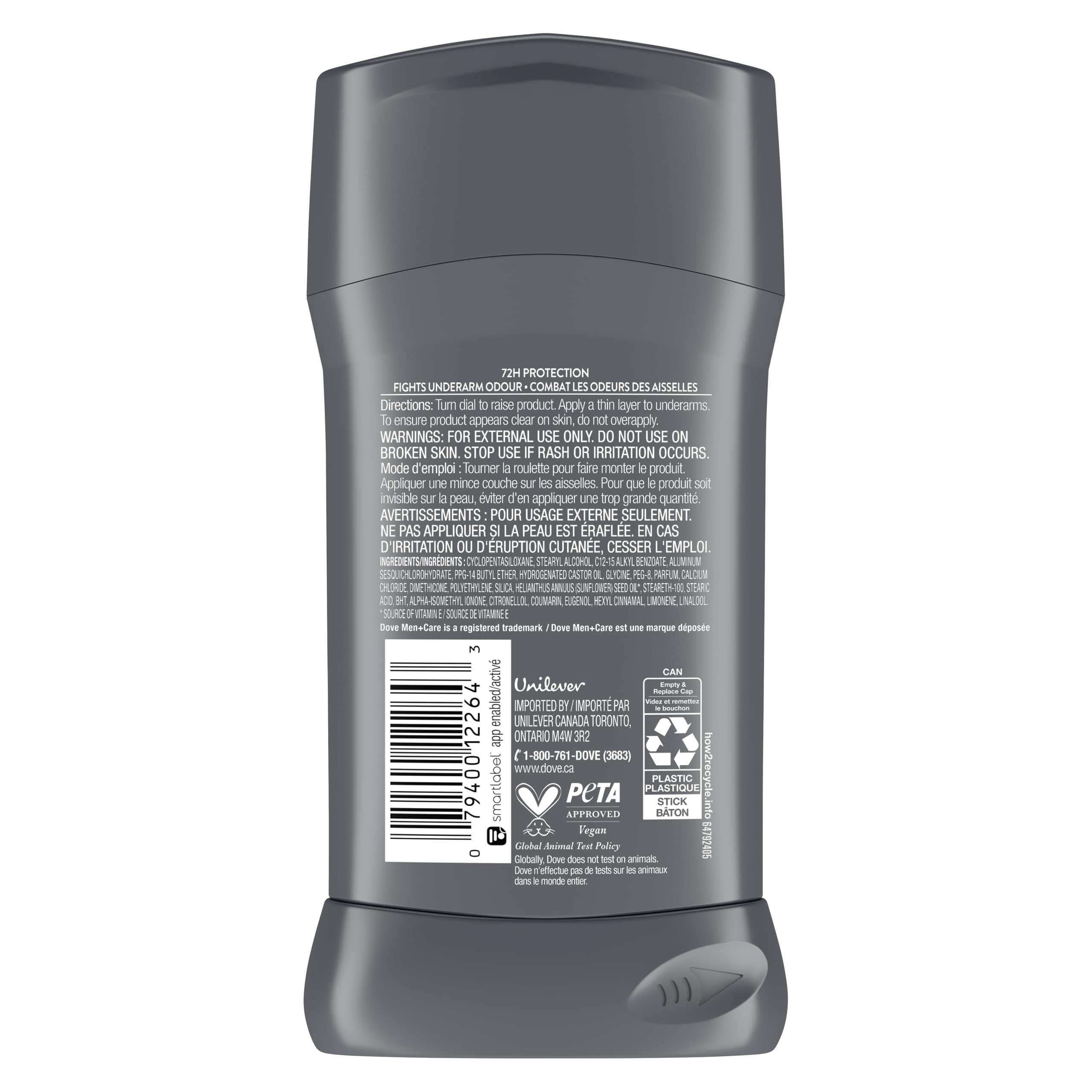Dove Men+Care Antiperspirant Stick for 72h sweat & odour protection Extra Fresh with Triple Action moisturizer to help prevent skin irritation caused by dryness, 76g (Pack of 4) 🍁 All In One Marketplace Canada