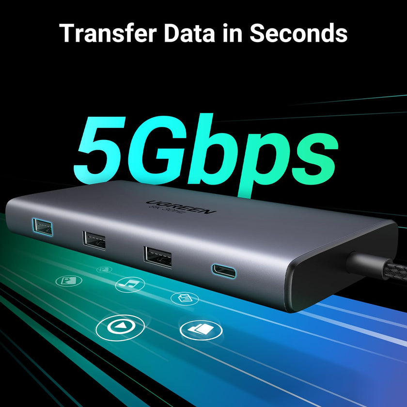 UGREEN 10 in 1 Docking Station for Laptop Dual Monitor, Revodok Pro 210 with Single 8K@30Hz, Dual 4K@60Hz, 100W PD, 1Gbps Ethernet, SD/TF, 5Gbps USB, USB C Hub for MacBook Air/Pro, ASUS, HP, XPS13&15 🍁 All In One Marketplace Canada