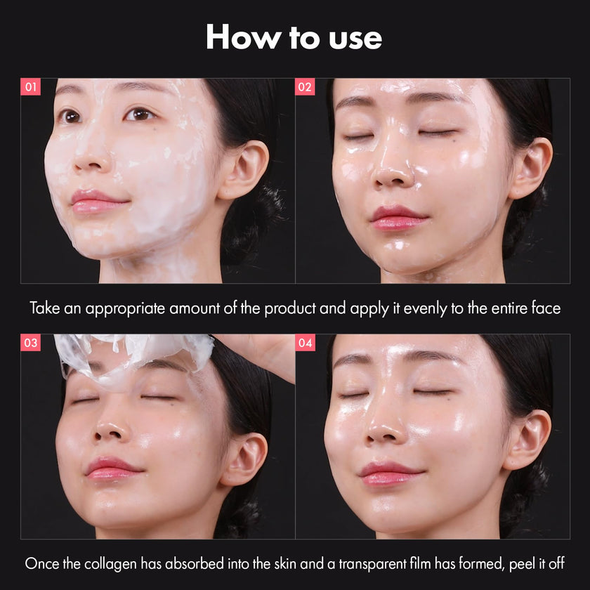 TOSOWOONG Real Collagen Fit, Hydrolyzed Collagen Wrapping Mask, Peel Off Facial Mask for elasticity, Hydrating, Glow, Glass Skin, Face Moisturizer, Self Care, Korean Skin Care, 50ml, 1.69 fl. oz. 🍁 All In One Marketplace Canada