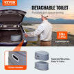 VEVOR Portable Toilet for Camping, Porta Potty with 1.3 Gal Detachable Inner Bucket & Removable Paper Holder, Commode with Dual Lids, Travel Toilet for Adults Kids Outdoor Camping Car Long Road Trips 🍁 All In One Marketplace Canada