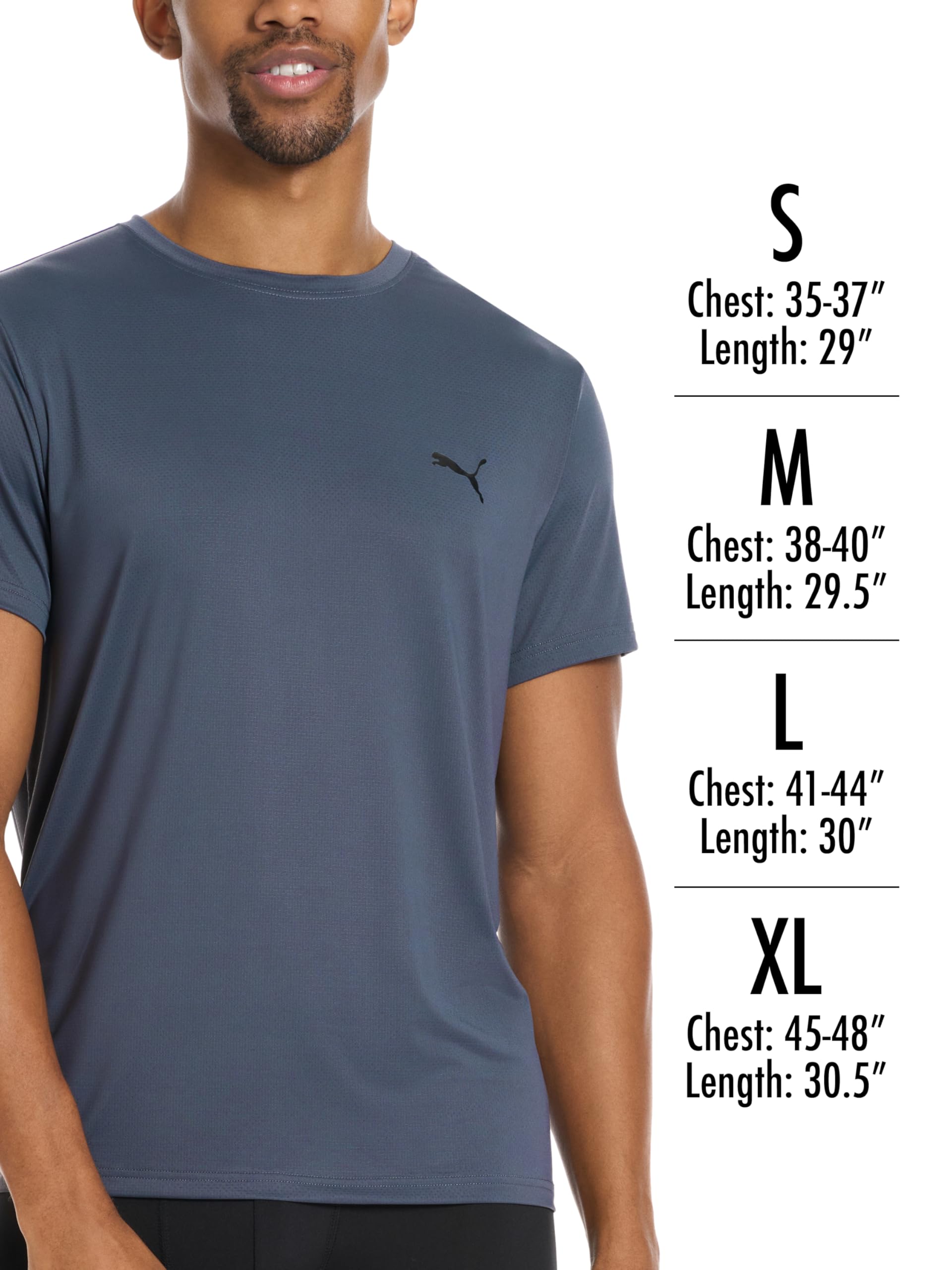 PUMA Men's 4 Pack Cotton Crewneck Short Sleeve T-Shirt, Black/Grey/White/Navy, Medium 🍁 All In One Marketplace Canada