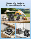 Otlonpe Personal Rechargeable Desk Fan Portable, 4000mAh 5-22 Hrs, Small Quiet Battery Powered Portable Fans for Bedroom Travel Office Home Table, Led Display, Cordless, 4-Speed, 6.5 Inch (Black) 🍁 All In One Marketplace Canada