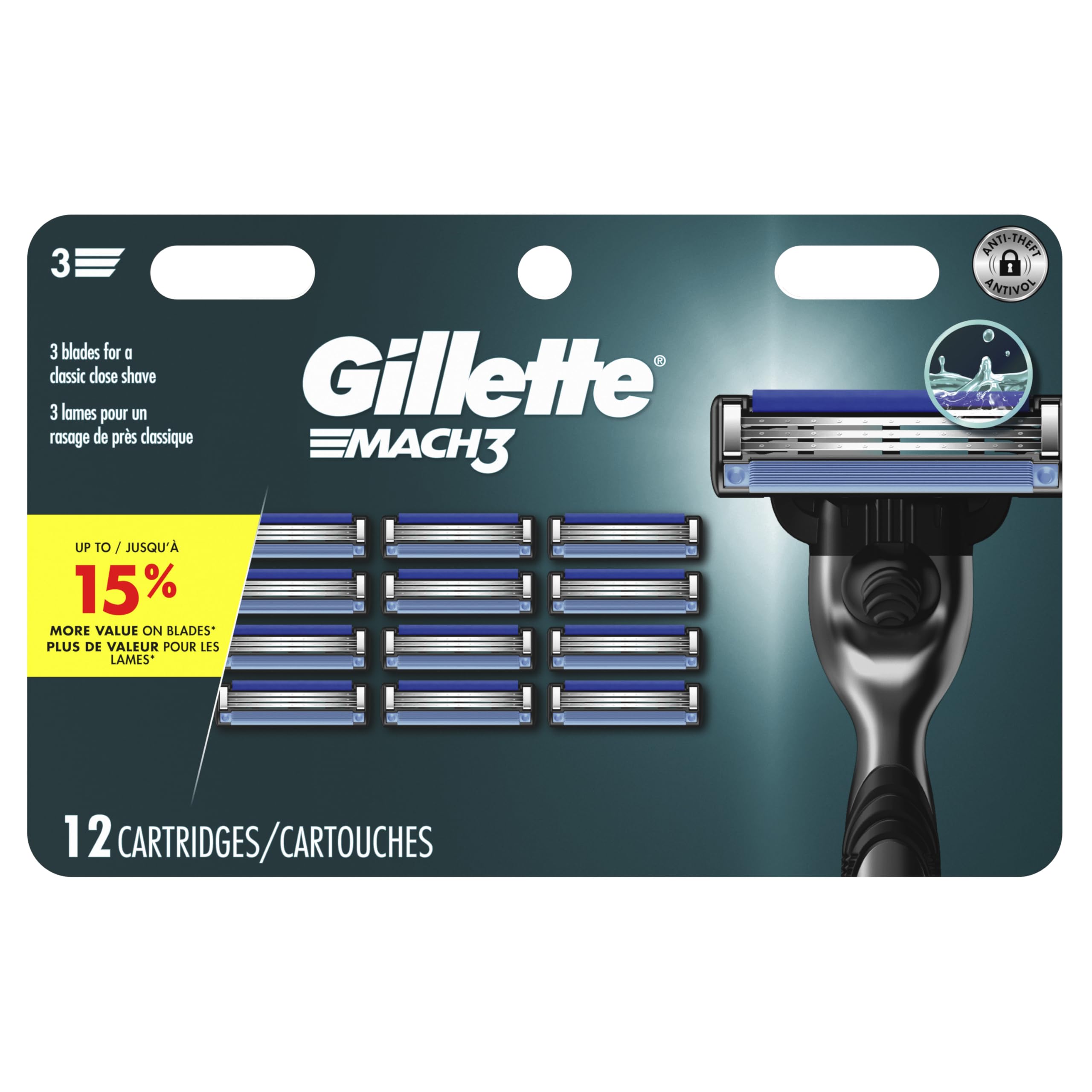 Gillette Mach3 Men's Razor Blade Refills, 12 Refills 🍁 All In One Marketplace Canada