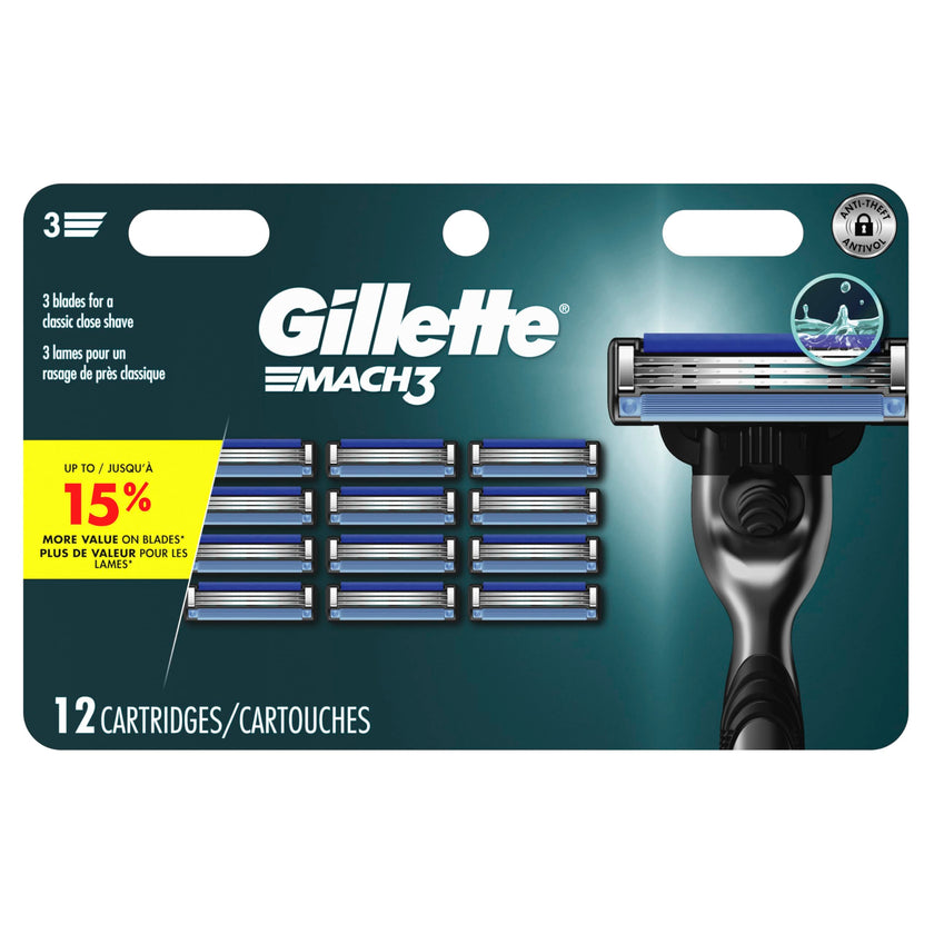 Gillette Mach3 Men's Razor Blade Refills, 12 Refills 🍁 All In One Marketplace Canada
