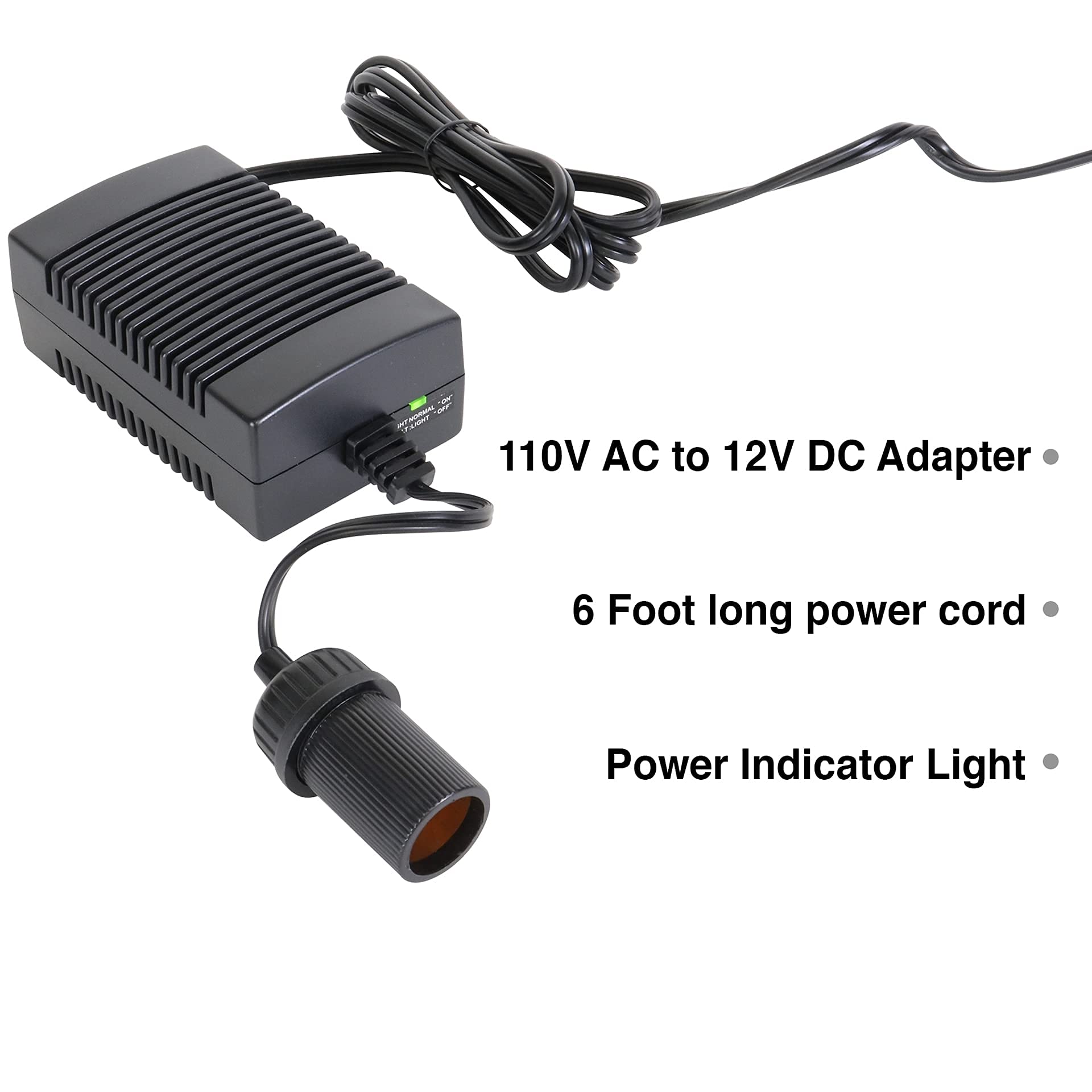 Koolatron Power Adapter - 12V 5A Converter for Car Fridge, Portable Devices, Vehicle Supplies, Replacement Cable, Extender Charger, Wall Outlet, Transformer for Cooler, 110V AC to 12V DC 🍁 All In One Marketplace Canada