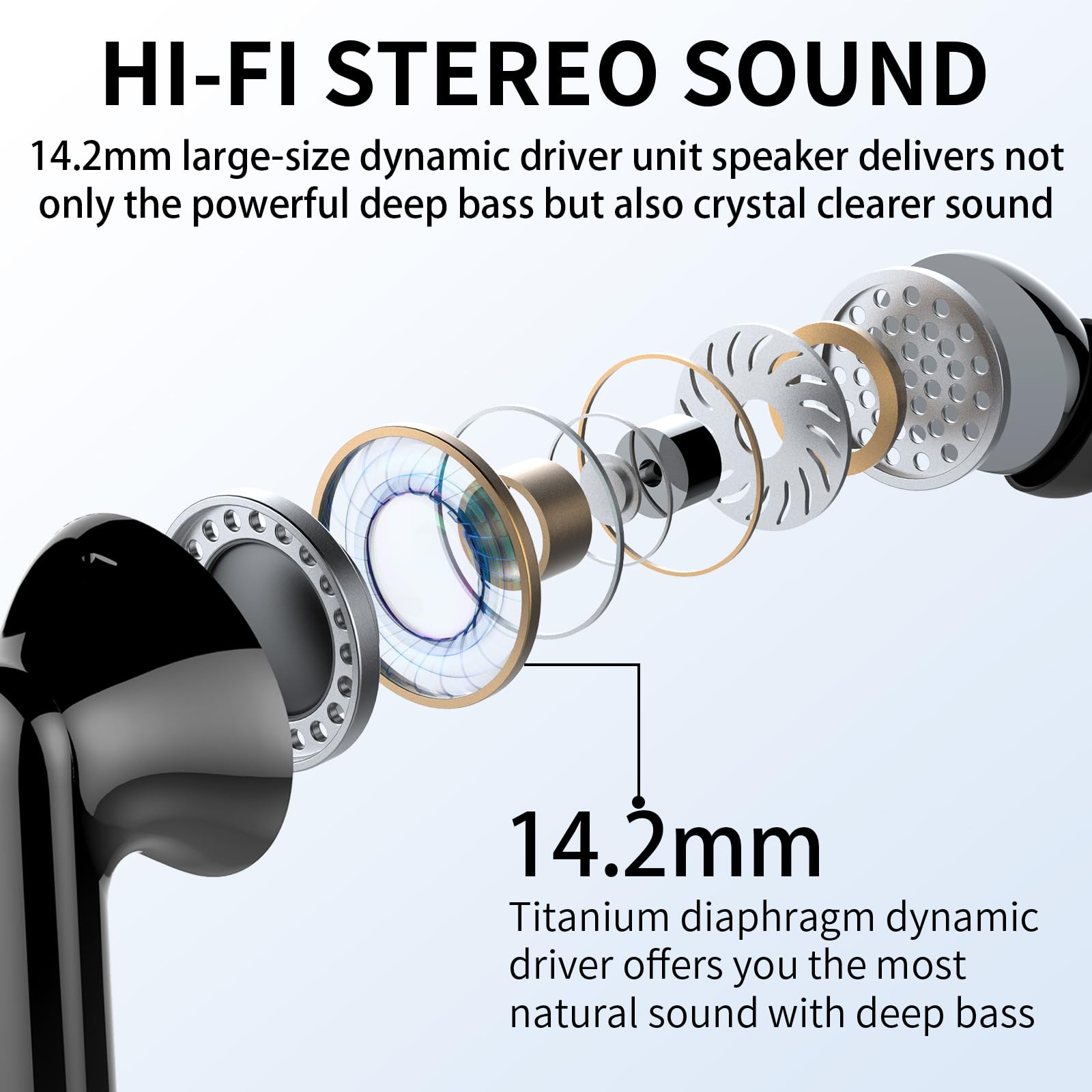 Wireless Earbuds, Bluetooth Headphones 5.4 HiFi Stereo, Wireless Earphones with ENC Noise Cancelling Mic, IP7 Waterproof in Ear Headphones, LED Digital Display Ear Buds, Touch Control, Black 🍁 All In One Marketplace Canada