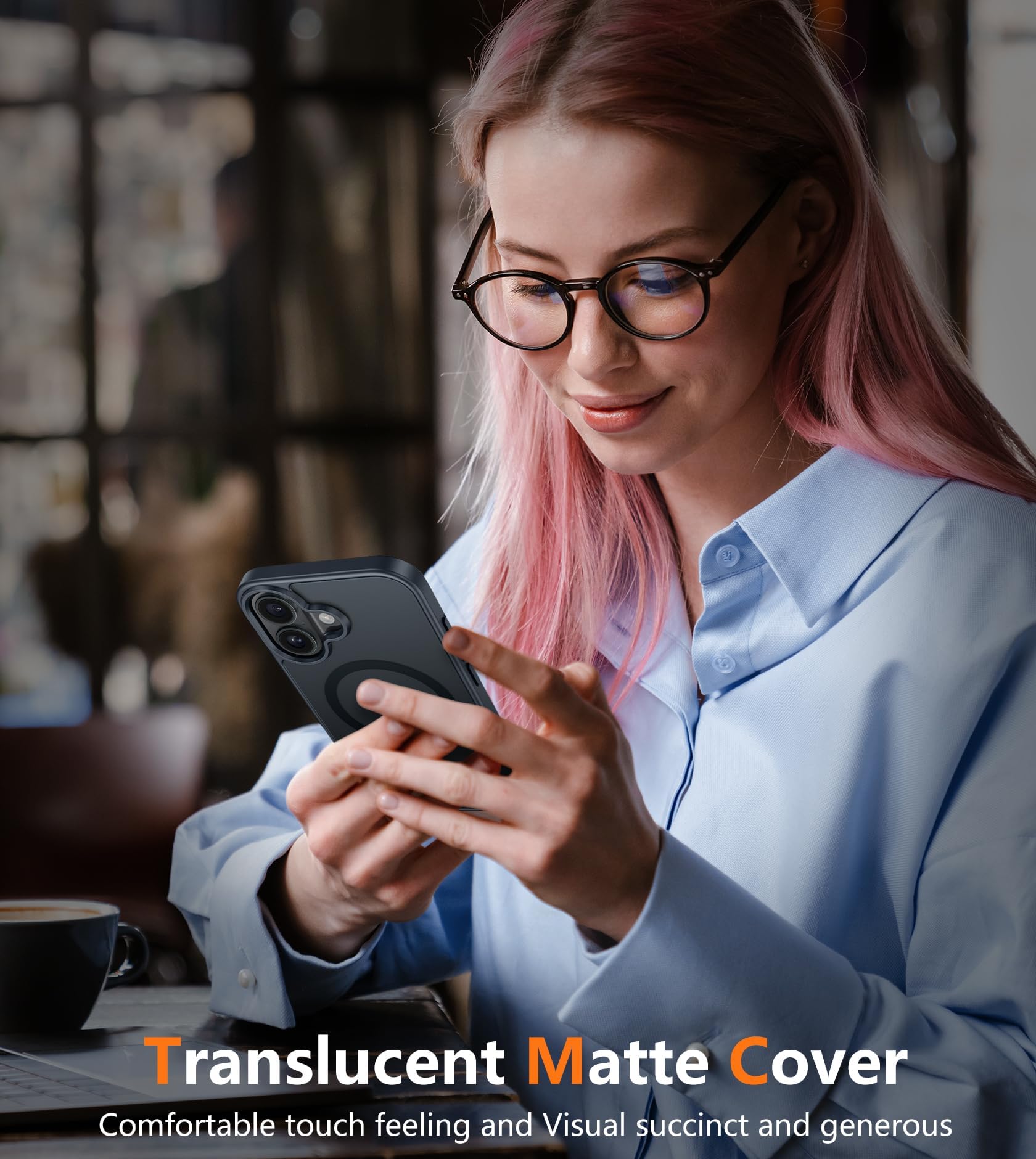 FNTCASE for iPhone 16 Phone Case: Magnetic Translucent Matte [Full Covered Camera Protection] [Screen Protector] Military Grade Shockproof Slim Cover Drop Proof Protective Cases - Black 🍁 All In One Marketplace Canada