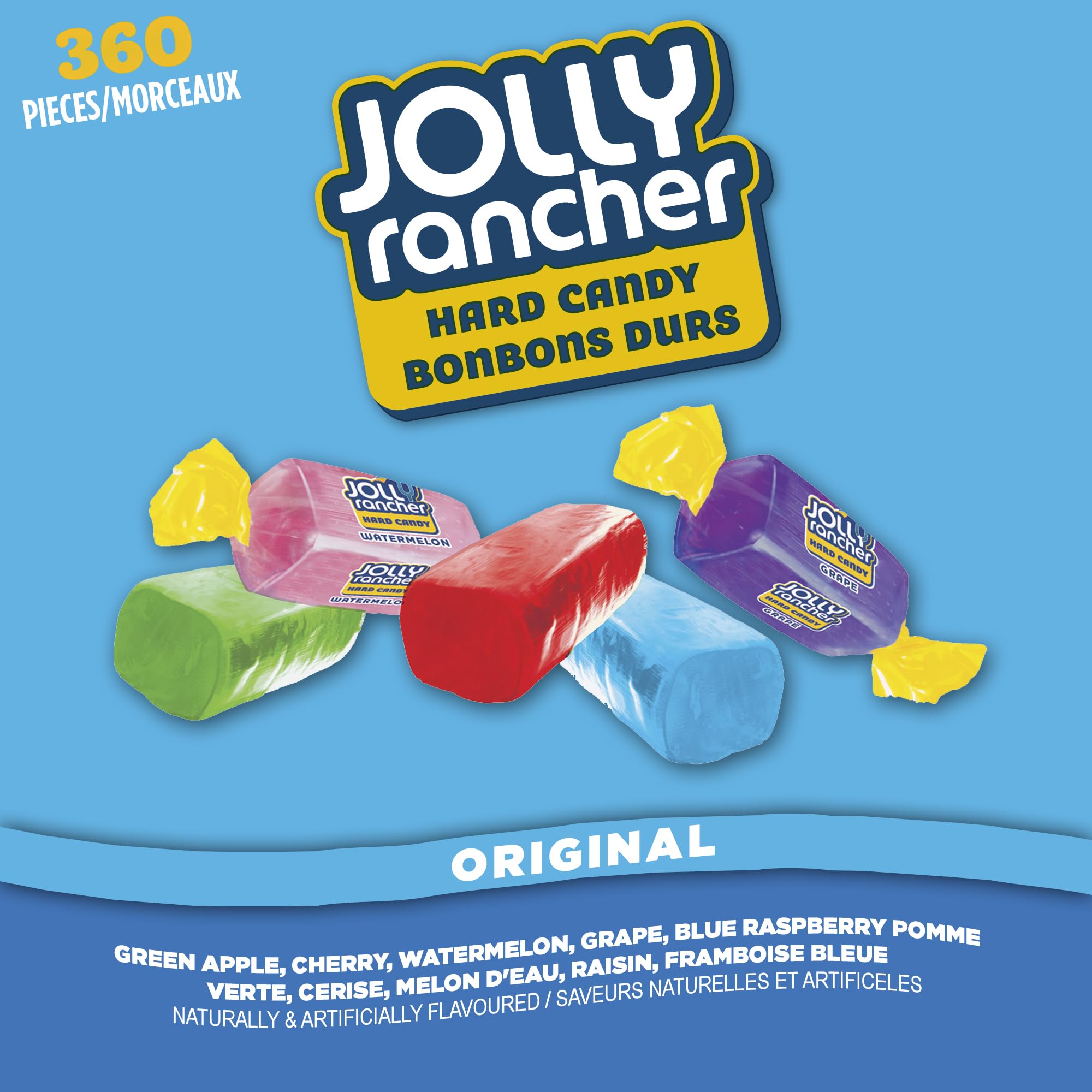 JOLLY RANCHER Assorted Hard Candy, 360 Count (2.26kg) – Individually Wrapped Fruity Candy for Gifts & Sharing 🍁 All In One Marketplace Canada