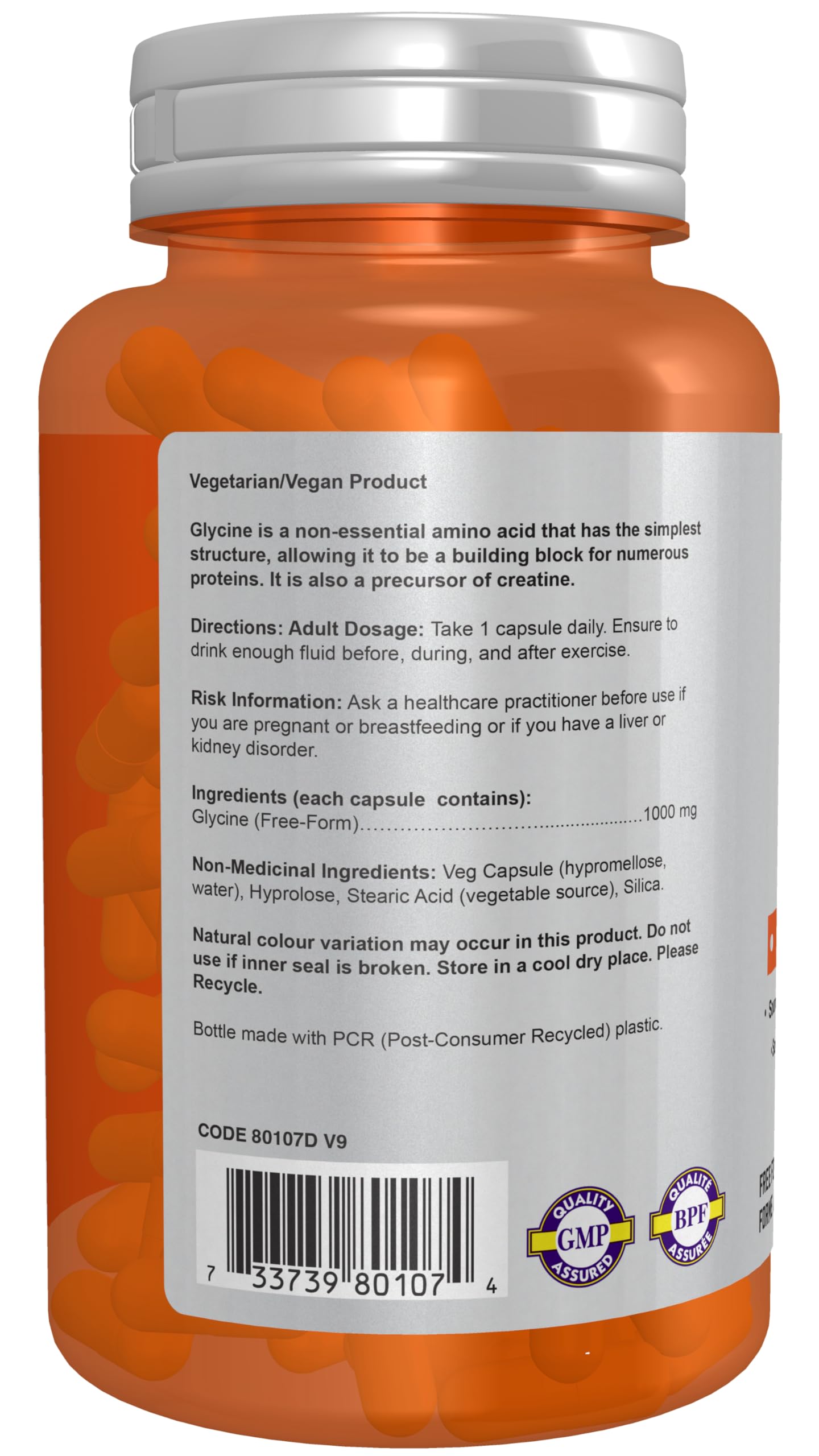 NOW Sports Glycine 1000 mg Vegetable Capsules, 100 Count 🍁 All In One Marketplace Canada