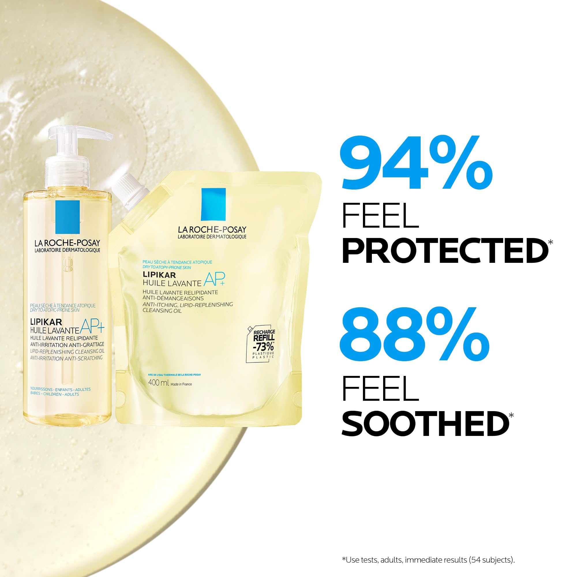 La Roche Posay Cleansing Body Oil Refill, Lipikar Oil AP+ Soap-Free Face & Body Shower Oil for Very Dry, Sensitive Skin with Shea Butter & Niacinamide, Alcohol Free, Hypoallergenic Fragrance, 400mL 🍁 All In One Marketplace Canada