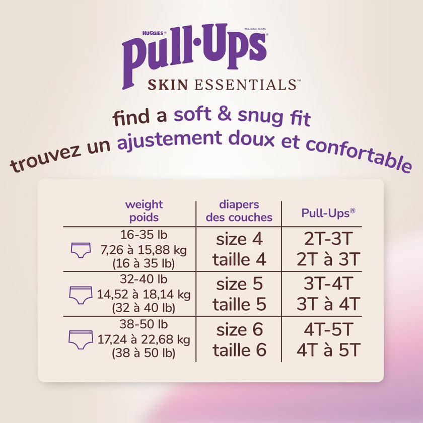 Pull-Ups Girls' Skin Essentials Training Pants, 2T-3T (16-34 lbs), 60 Ct 🍁 All In One Marketplace Canada
