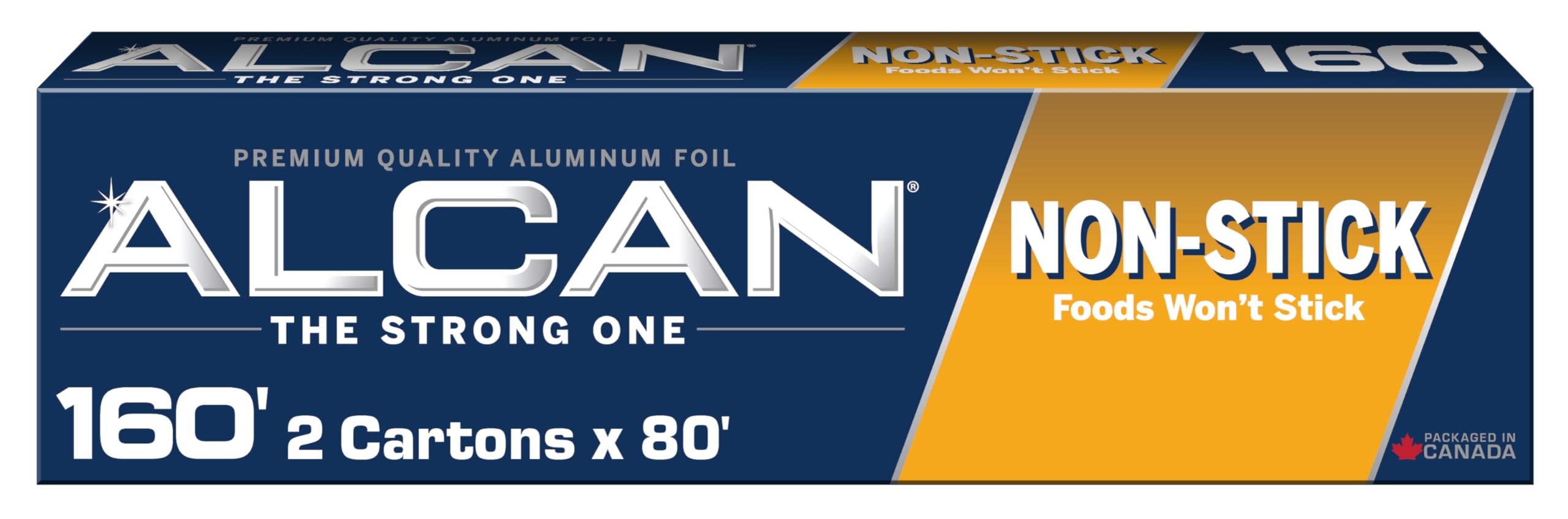 ALCAN Aluminum Foil Non-Stick Baking, 12 Inches x 80 Feet 2-count (Pack of 2), Silver 🍁 All In One Marketplace Canada