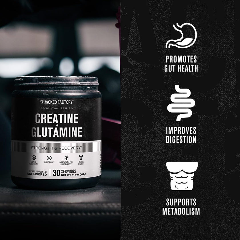 Creatine + Glutamine - Canadian-Owned Supplement with L-Glutamine - 30 Servings 🍁 All In One Marketplace Canada